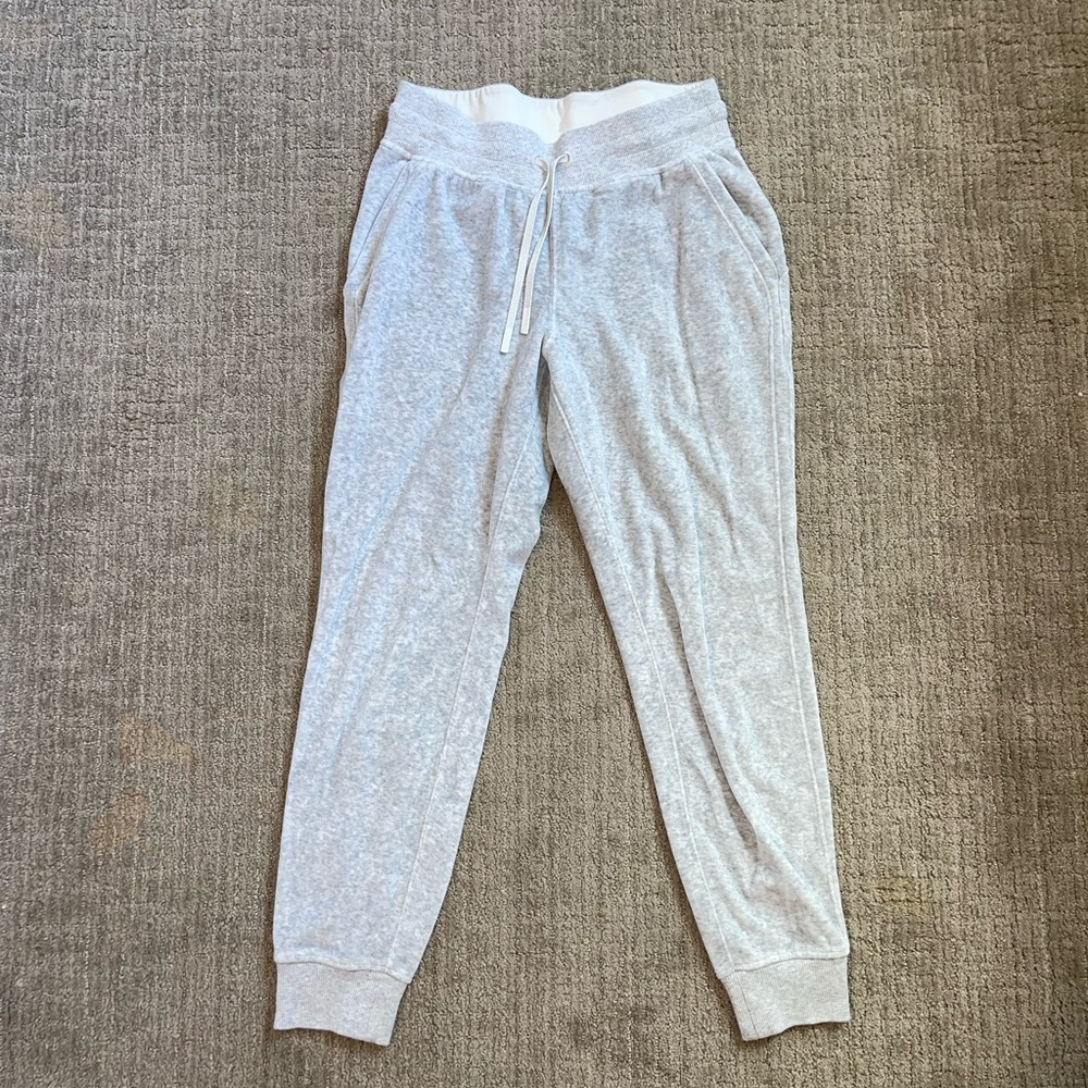 Lululemon Gray Velvet Joggers